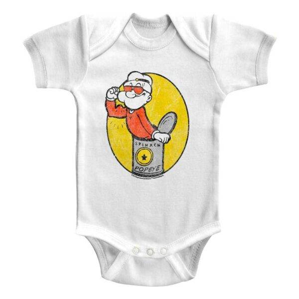 Popeye in Spinach Can Baby Onesie