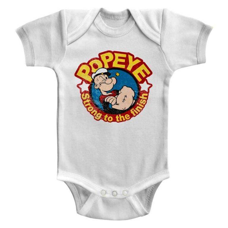 Popeye Strong to the Finish Baby Onesie