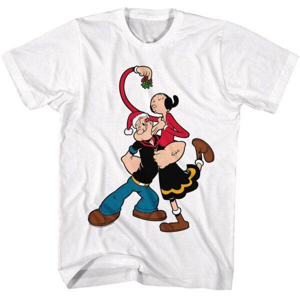 Popeye Mistletoe Kiss Men’s T Shirt