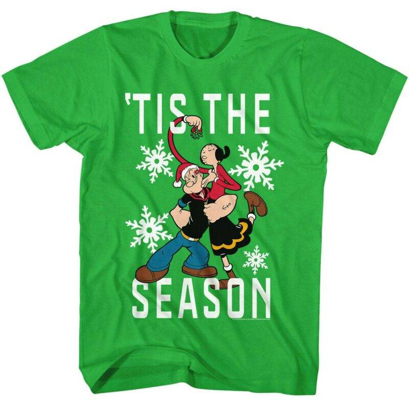 Popeye Tis The Season for Mistletoe Men’s T Shirt