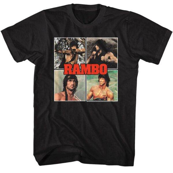 Rambo Many Moods of John Men’s T Shirt