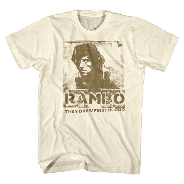 Rambo First Blood Stencil Men’s T Shirt