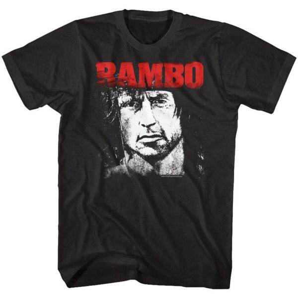 Rambo Stallone Close-Up Men’s T Shirt