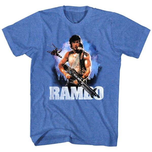 Rambo Helicopter by Night Men’s T Shirt