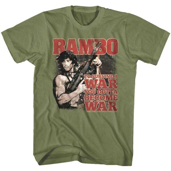 Rambo To Survive War Men’s T Shirt