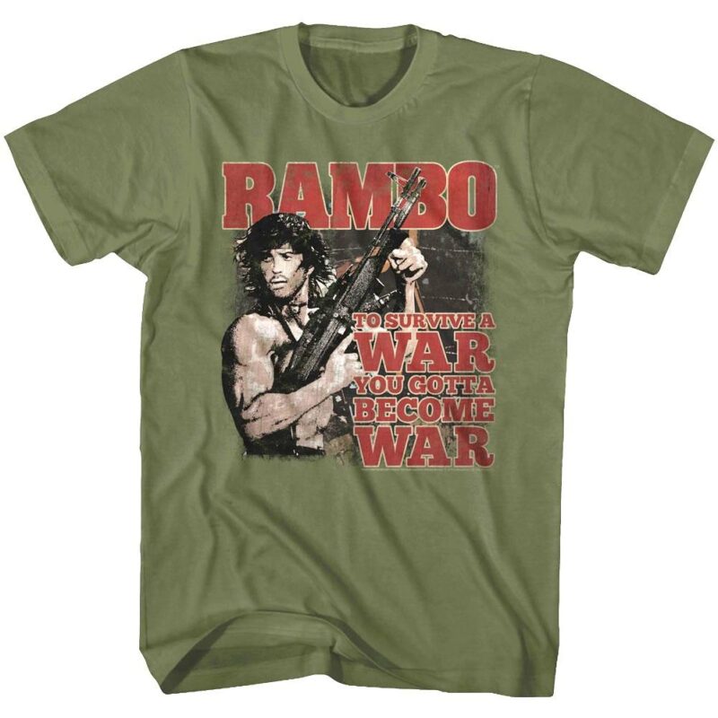 Rambo To Survive War Men’s T Shirt