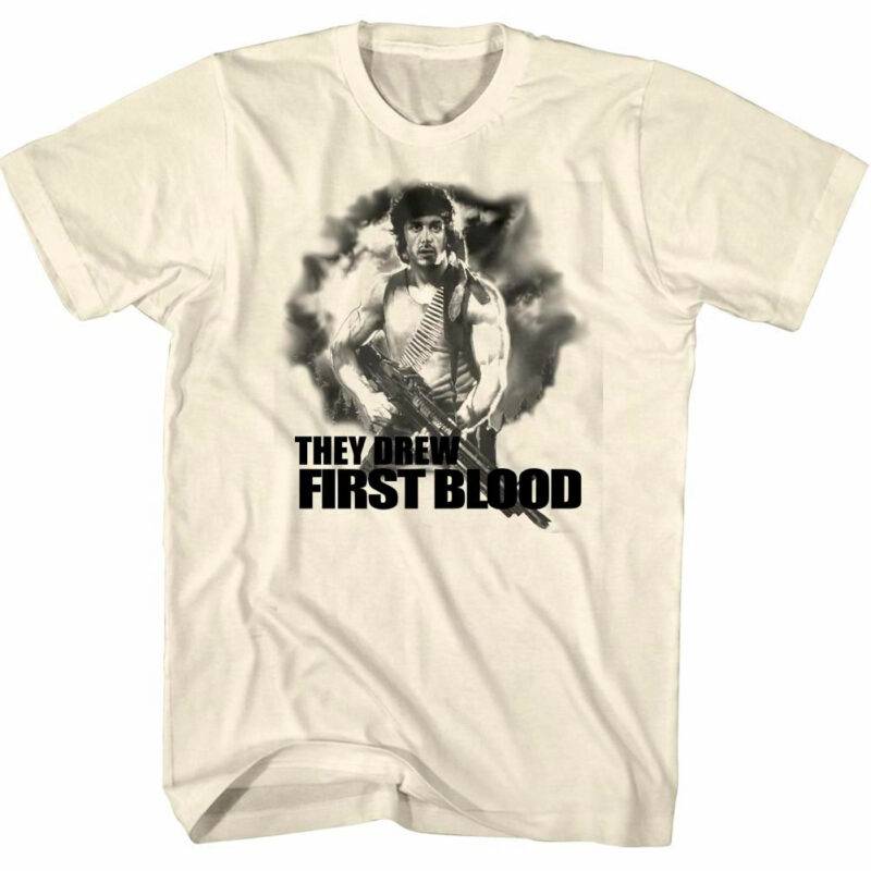 Rambo They Drew First Blood Men’s T Shirt