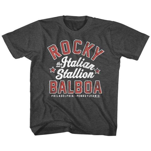 Rocky Balboa Italian Stallion Stars Kids T Shirt
