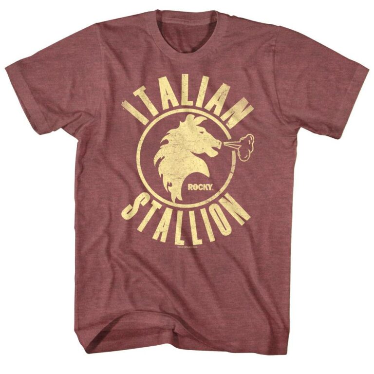 Rocky Italian Stallion Men’s Maroon T Shirt