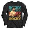 Rocky Pose 70’s Retro Fade Men’s Long Sleeve T Shirt