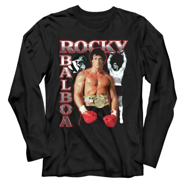 Rocky Glory Montage Men’s Long Sleeve T Shirt