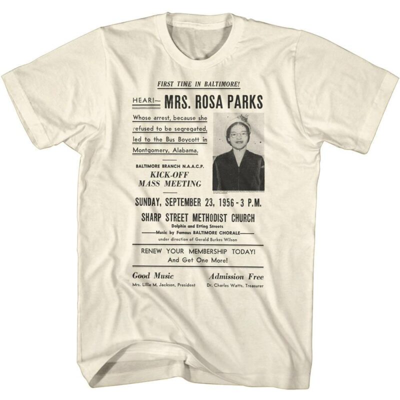 Rosa Parks First Time in Baltimore Men's T Shirt