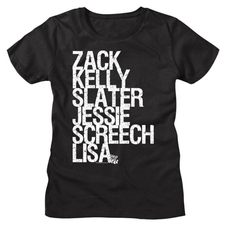 Saved by The Bell Names T-shirt