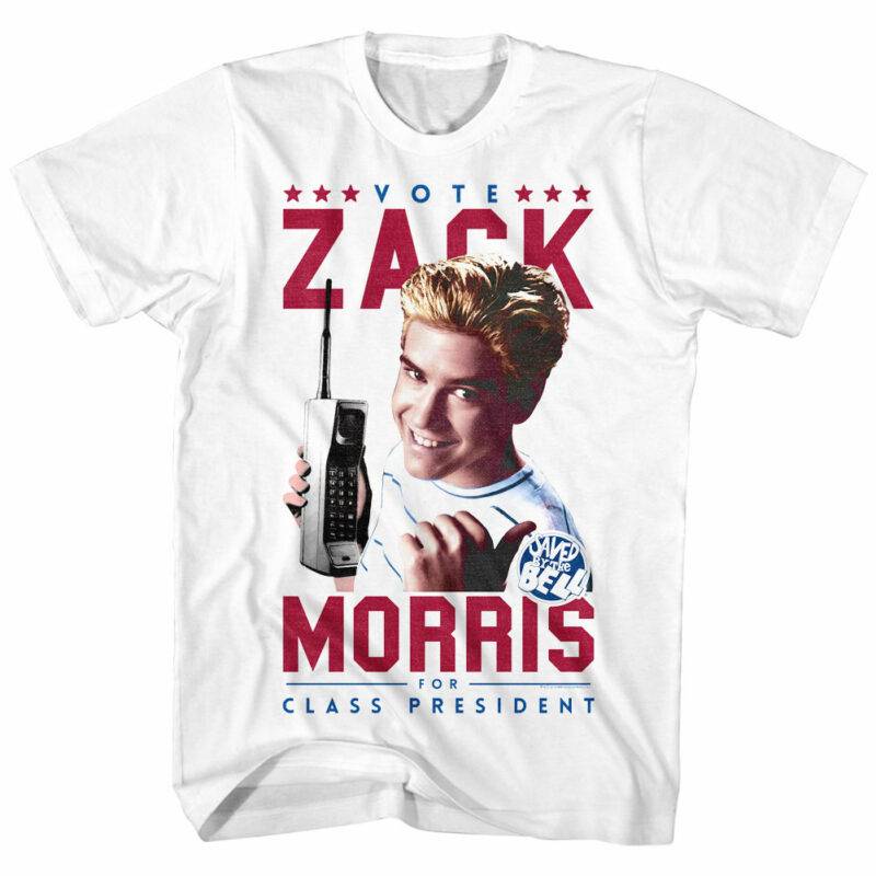 Saved by the Bell Vote Zack Morris for Class President Men’s T Shirt