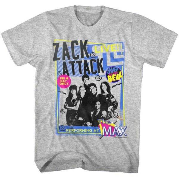 Saved by the Bell Zack Attack LIVE Concert Men’s T Shirt