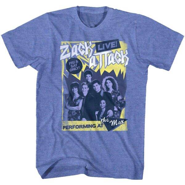 Saved by the Bell Zack Attack Concert Poster Men’s T Shirt