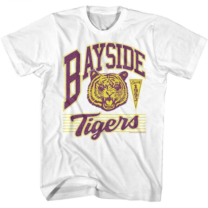 Saved by the Bell Bayside Tigers Pennant 1993 T-Shirt