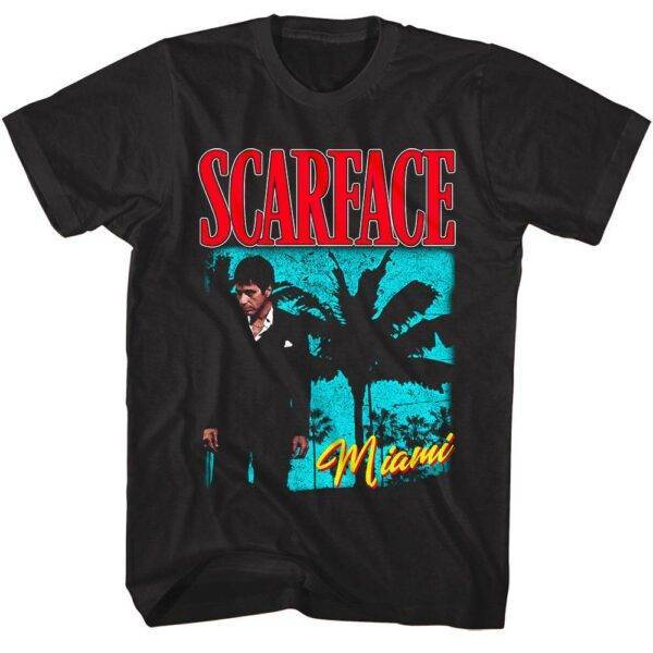 Scarface Neon Miami Palms Men’s T Shirt