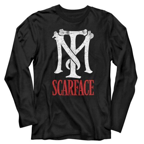 Scarface Tony Montana Bones Symbol Long Sleeve T Shirt