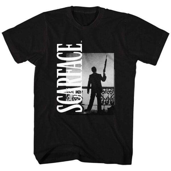 Scarface Silhouette on Balcony Men’s T Shirt