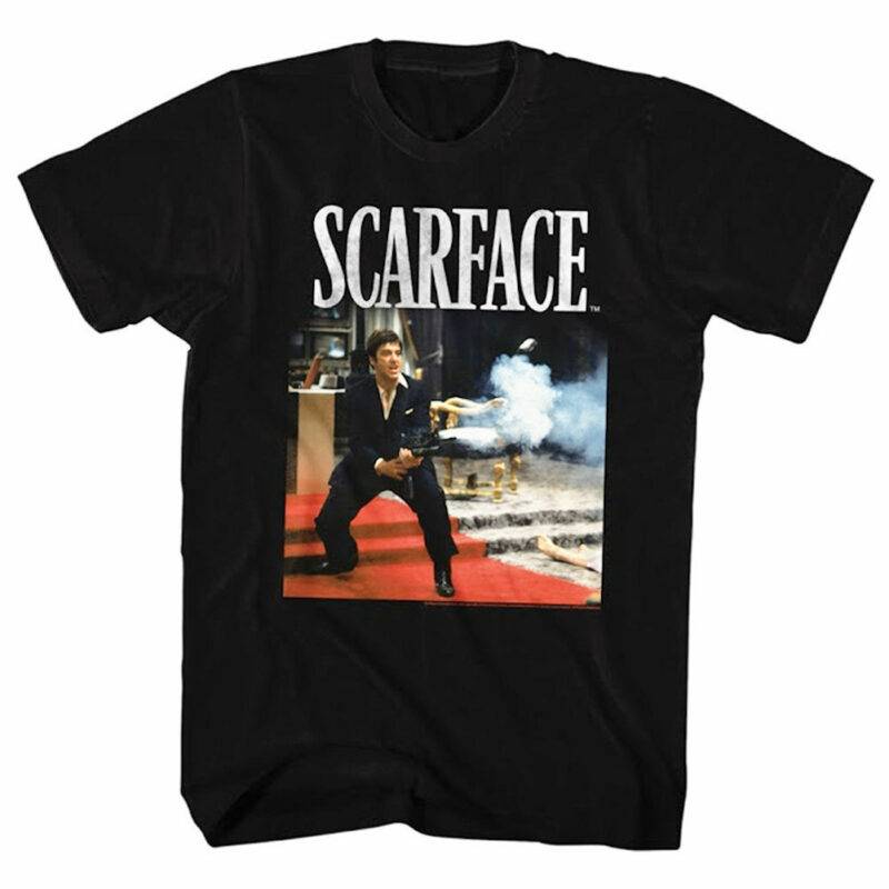 Scarface Tony Montana Guns Blazing T-Shirt