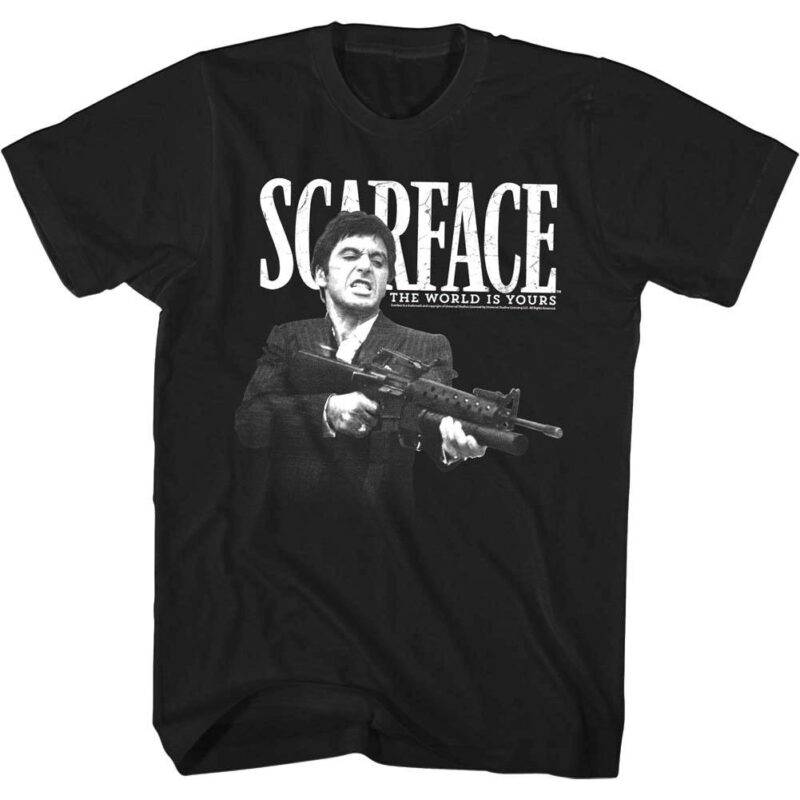 Scarface Guns Blazing Men’s T Shirt