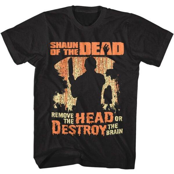 Shaun of the Dead Destroy the Brain Men’s T Shirt