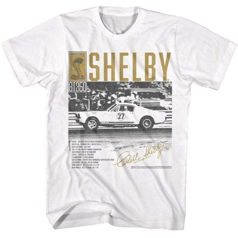 Shelby Cobra GT350 Signature Stats Men’s T Shirt