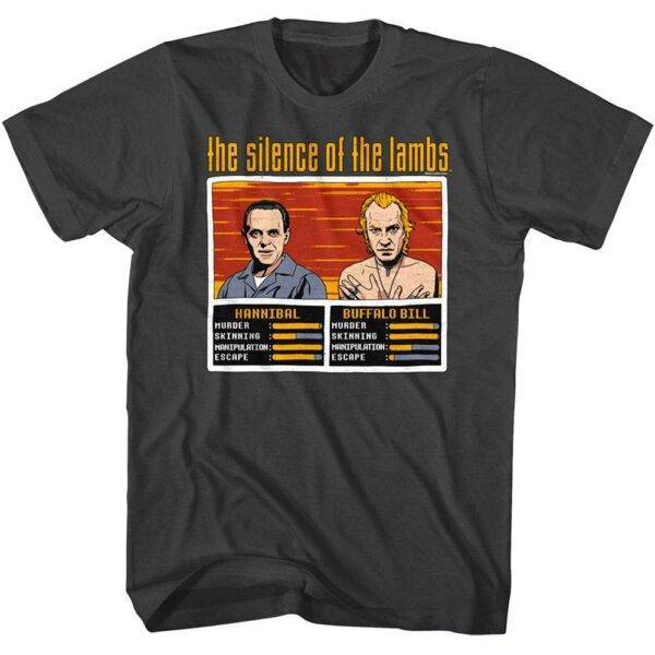 Silence of the Lambs Hannibal v Buffalo Bill Men’s T Shirt