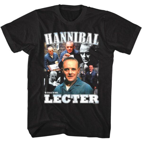 Silence of the Lambs Hannibal Lecter Killer Collage Men’s T Shirt