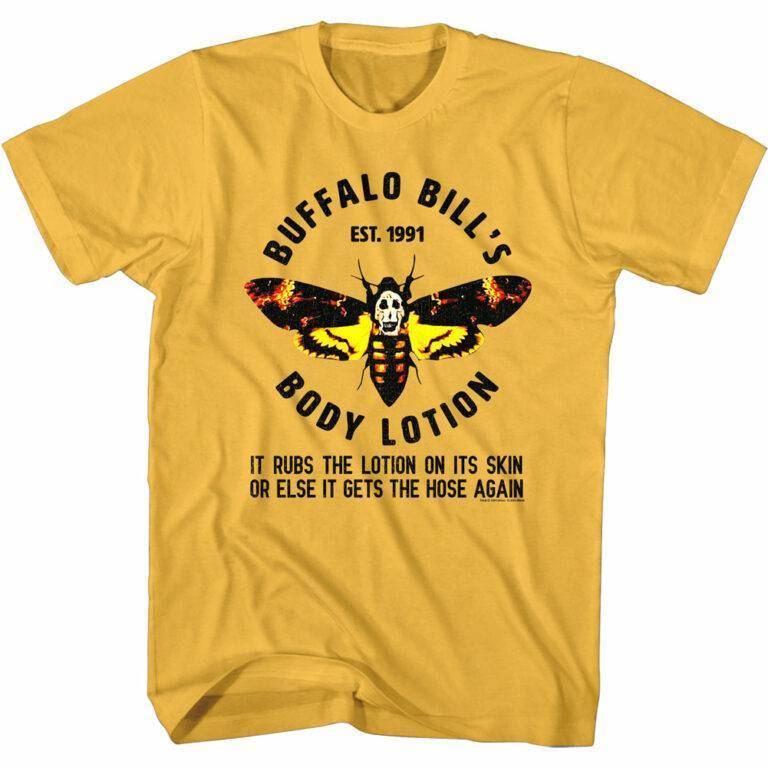 Silence of The Lambs Buffalo Bill's Body Lotion Men's Gold T Shirt