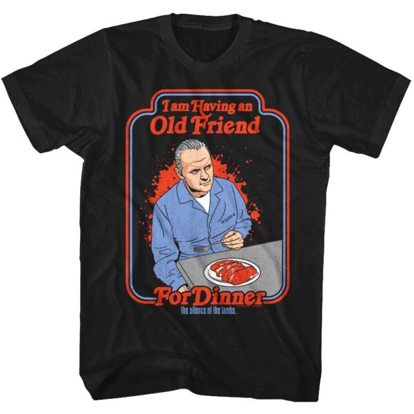 Silence of the Lambs Friend for Dinner Storybook Men's T Shirt