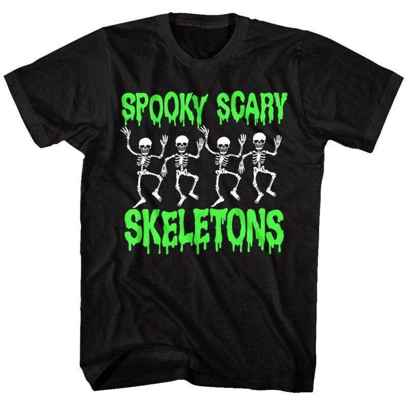 Spooky Scary Skeletons Line Dancing Men’s T Shirt