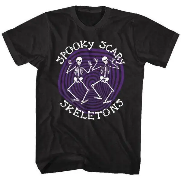 Spooky Scary Skeletons Purple Vortex Men’s T Shirt