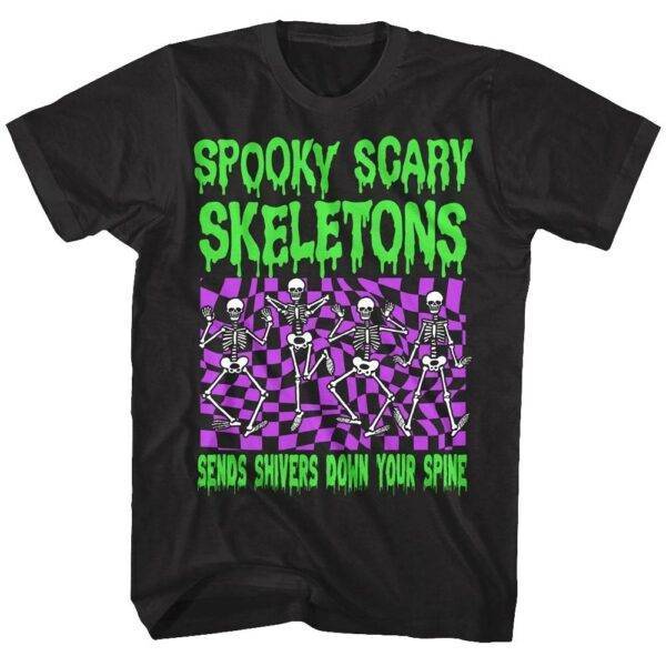 Spooky Scary Skeletons Sends Shivers Down Your Spine Men’s T Shirt