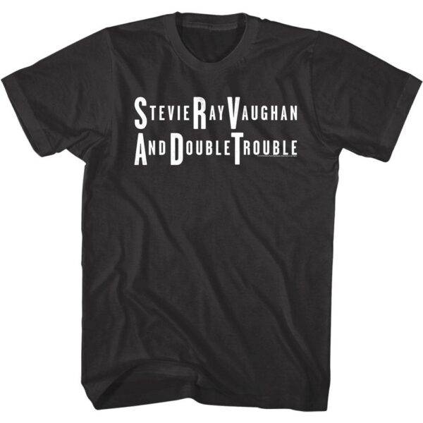 Stevie Ray Vaughan and Double Trouble Logo Men’s T Shirt