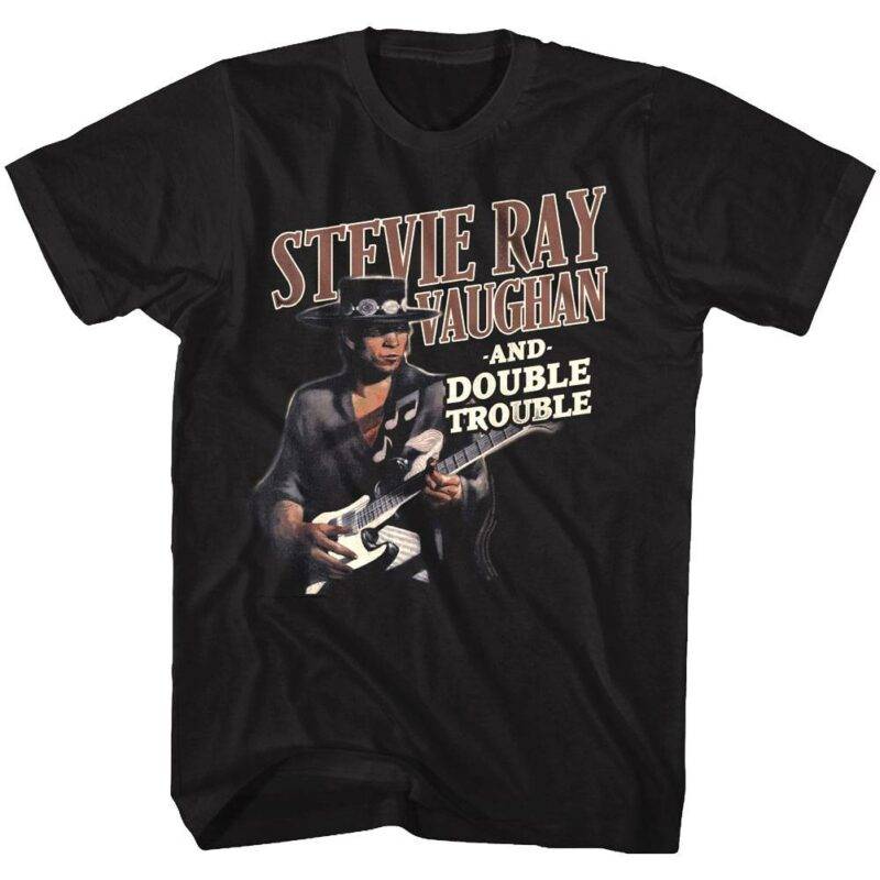 Stevie Ray Vaughan and Double Trouble Texas Flood Art Men’s T Shirt