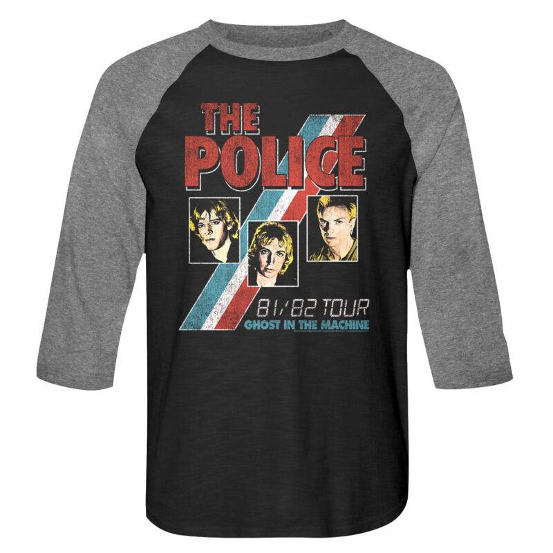 The Police Ghost in the Machine Tour 1981-82 Men's Raglan Shirt