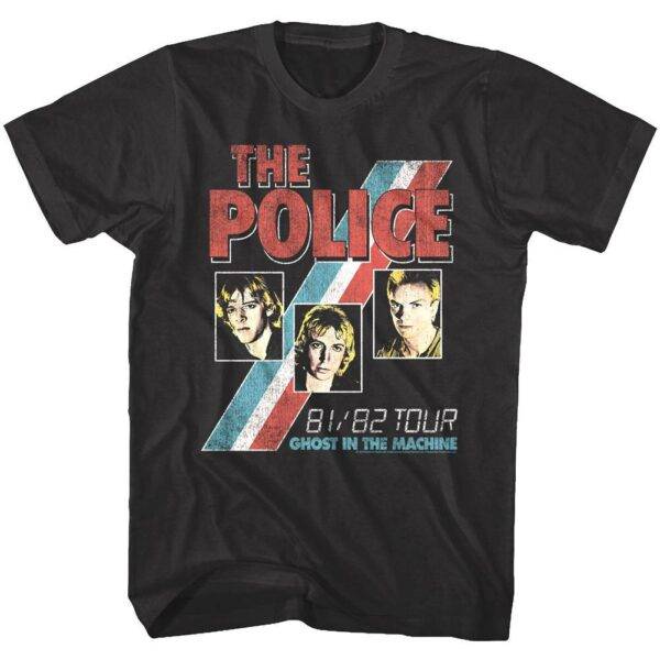 Sting & The Police Ghost in the Machine Tour 1981-82 Men's T Shirt