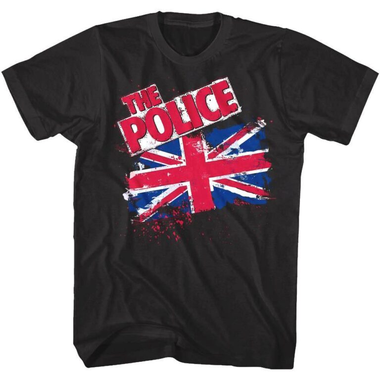 The Police Union Jack British Flag Men's T Shirt