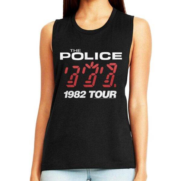 The Police Ghost in the Machine Tour 1982 Men's Black T Shirt