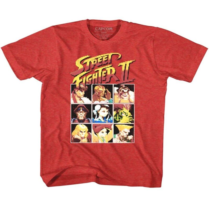 Street Fighter 2 8Bit Player Select T-Shirt