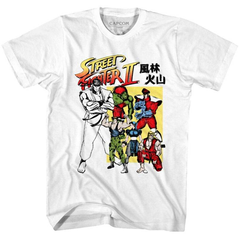 Street Fighter 2 Japanese Game Cover T-Shirt