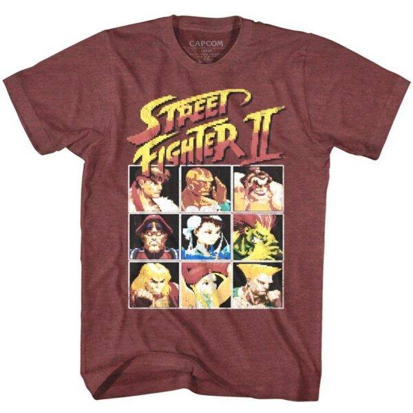 Street Fighter 2 8Bit Player Select T-Shirt