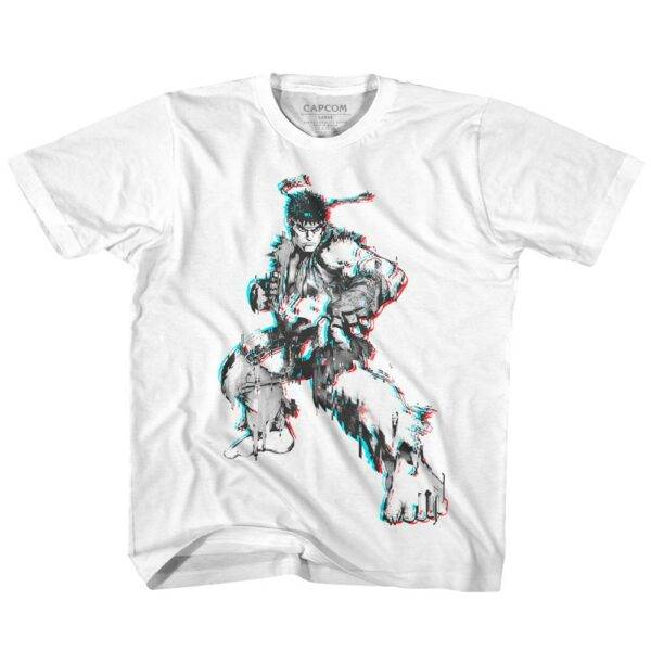 Street Fighter Ryu System Glitch T-Shirt