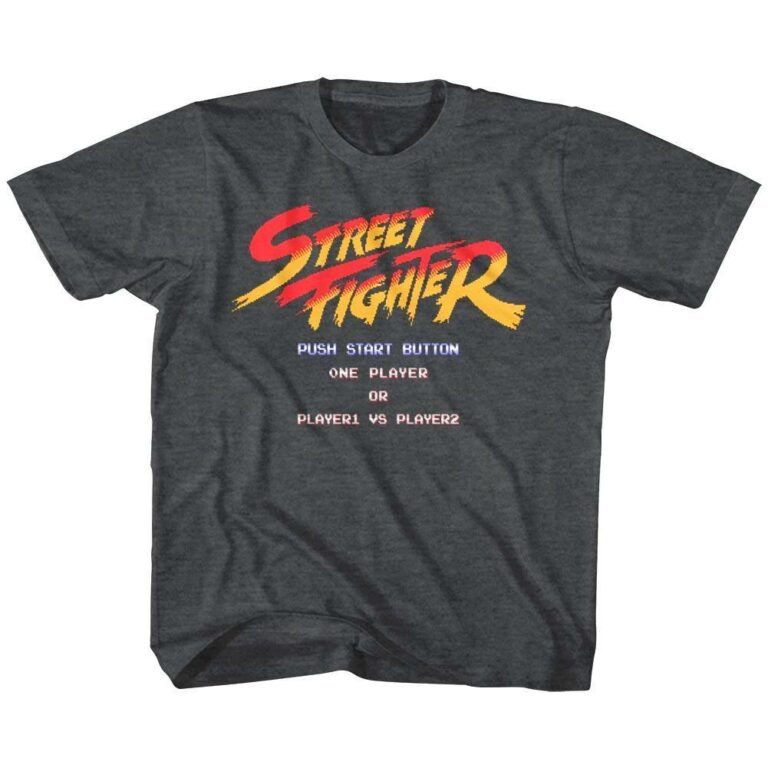 Street Fighter 8Bit Start Screen T-Shirt