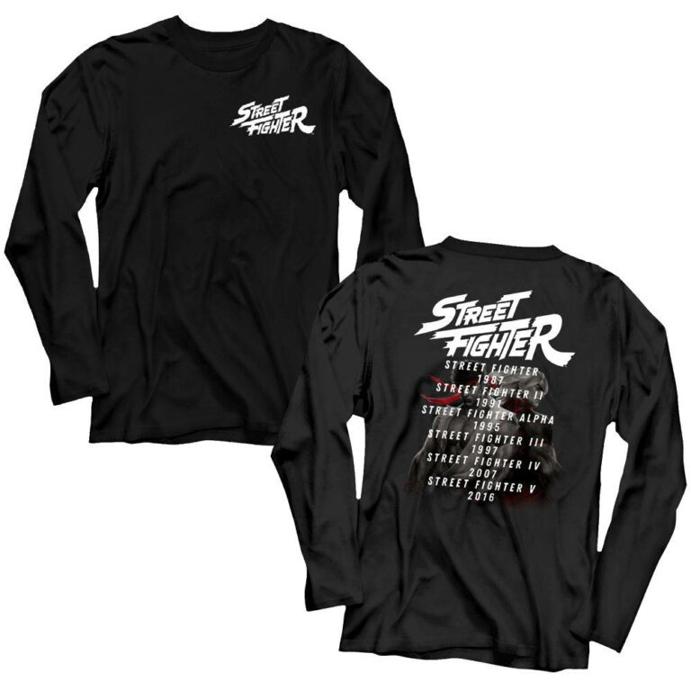 Street Fighter Release Dates Long Sleeve T-Shirt