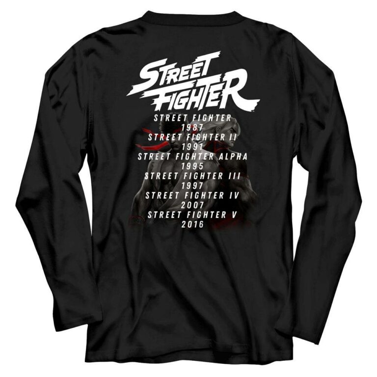 Street Fighter Release Dates Long Sleeve T-Shirt