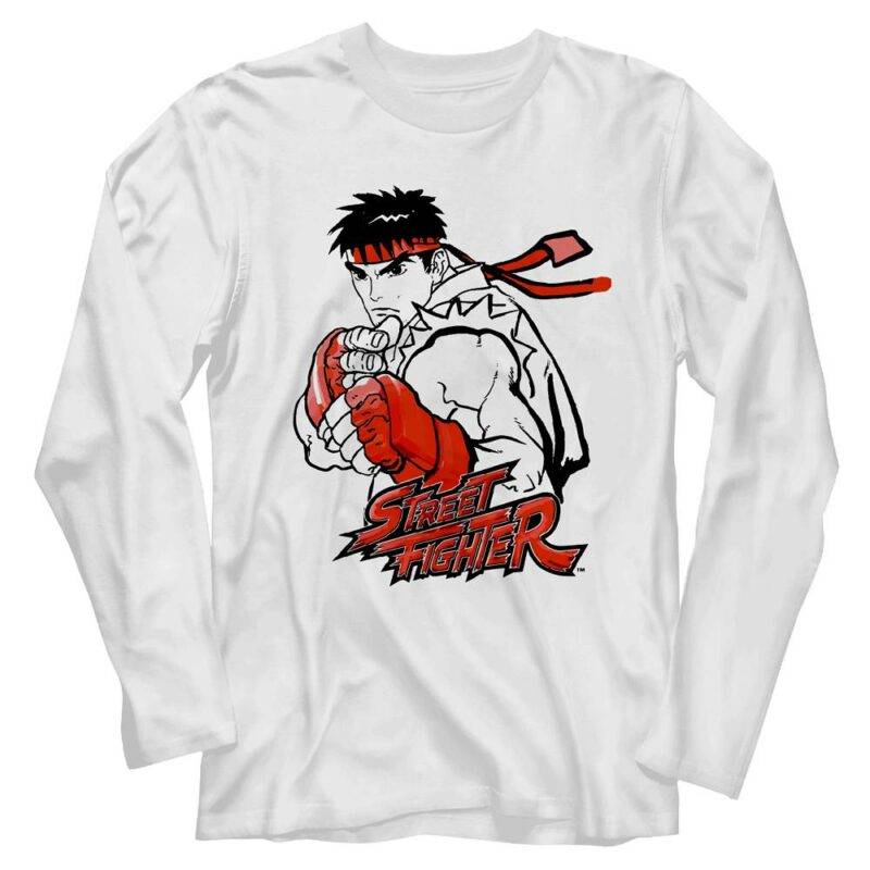 Street Fighter Ryu Combat Stance Long Sleeve T-Shirt