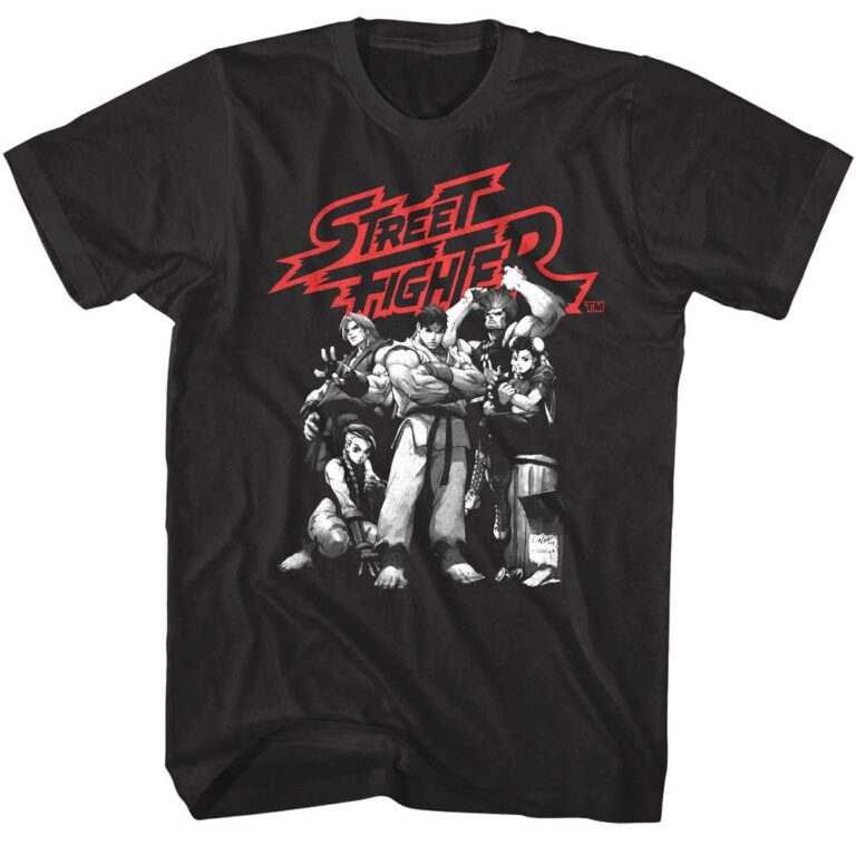 Street Fighter Charcoal Sketch T-Shirt